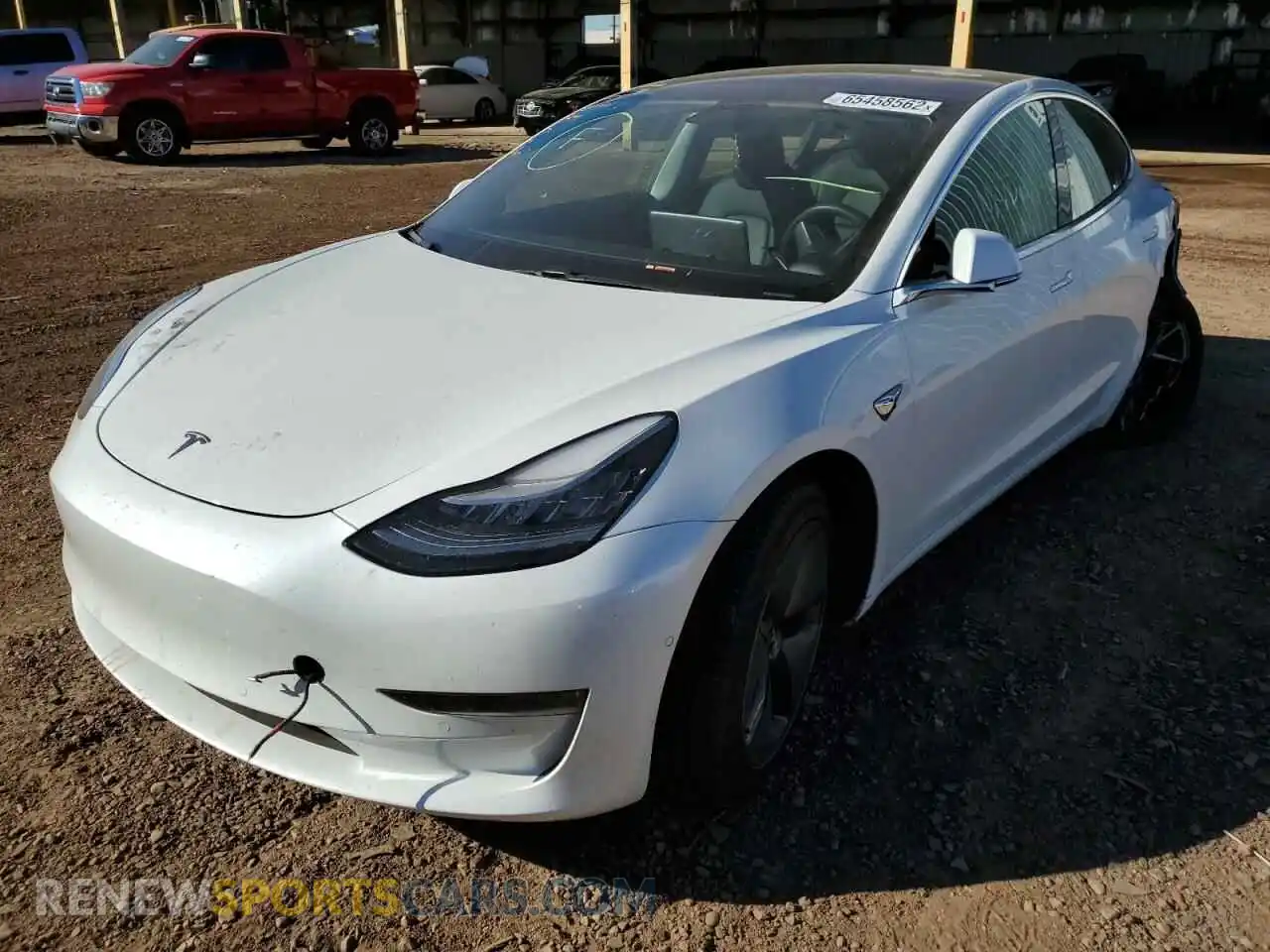 2 fotografías del automóvil dañado 5YJ3E1EA4LF612908 TESLA MODEL 3 2020