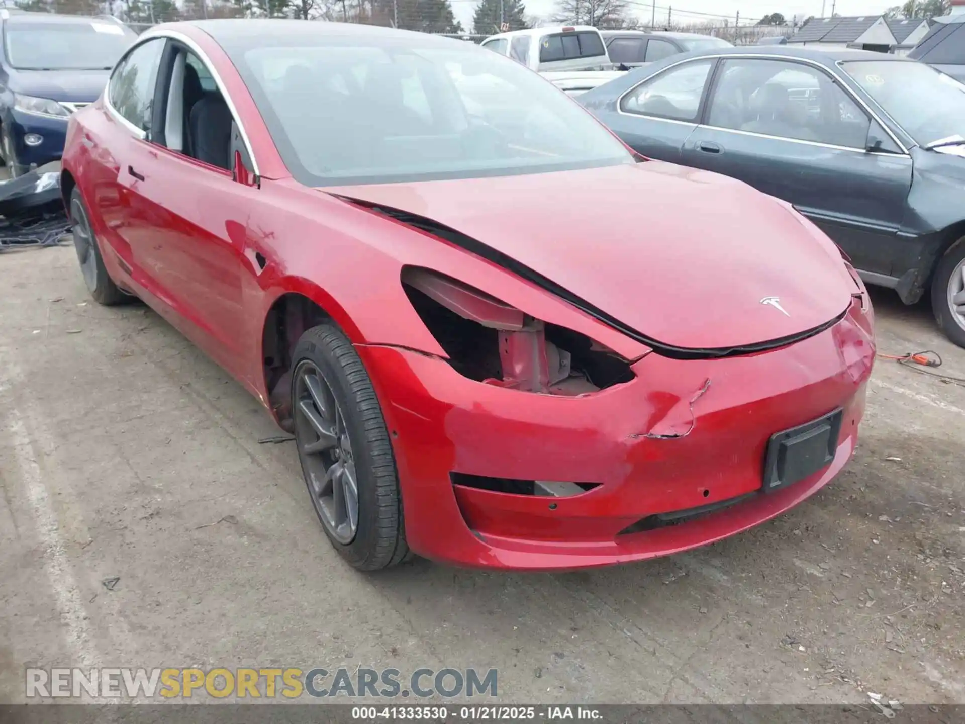 1 Photograph of a damaged car 5YJ3E1EA4LF703614 TESLA MODEL 3 2020