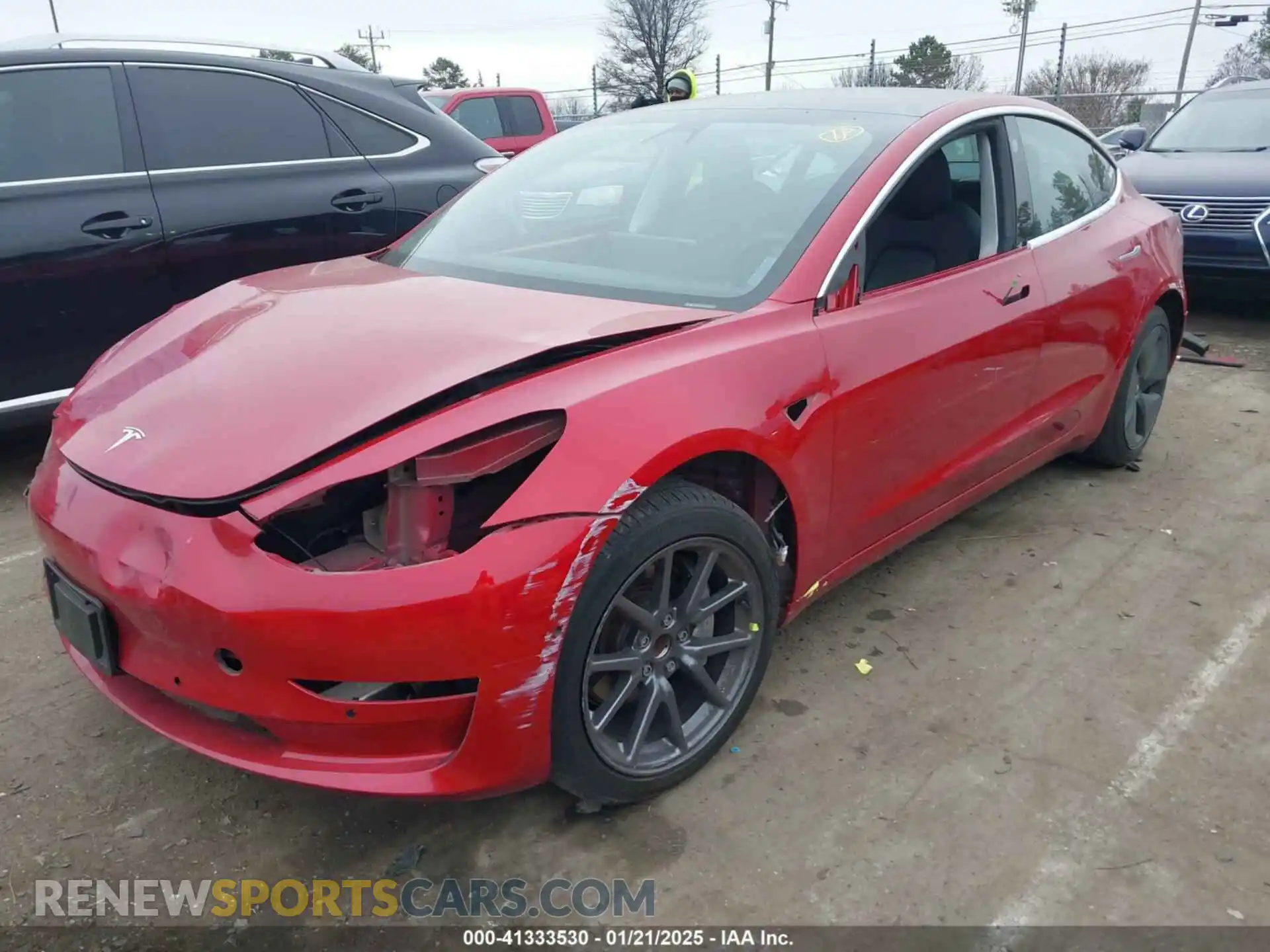 2 Photograph of a damaged car 5YJ3E1EA4LF703614 TESLA MODEL 3 2020