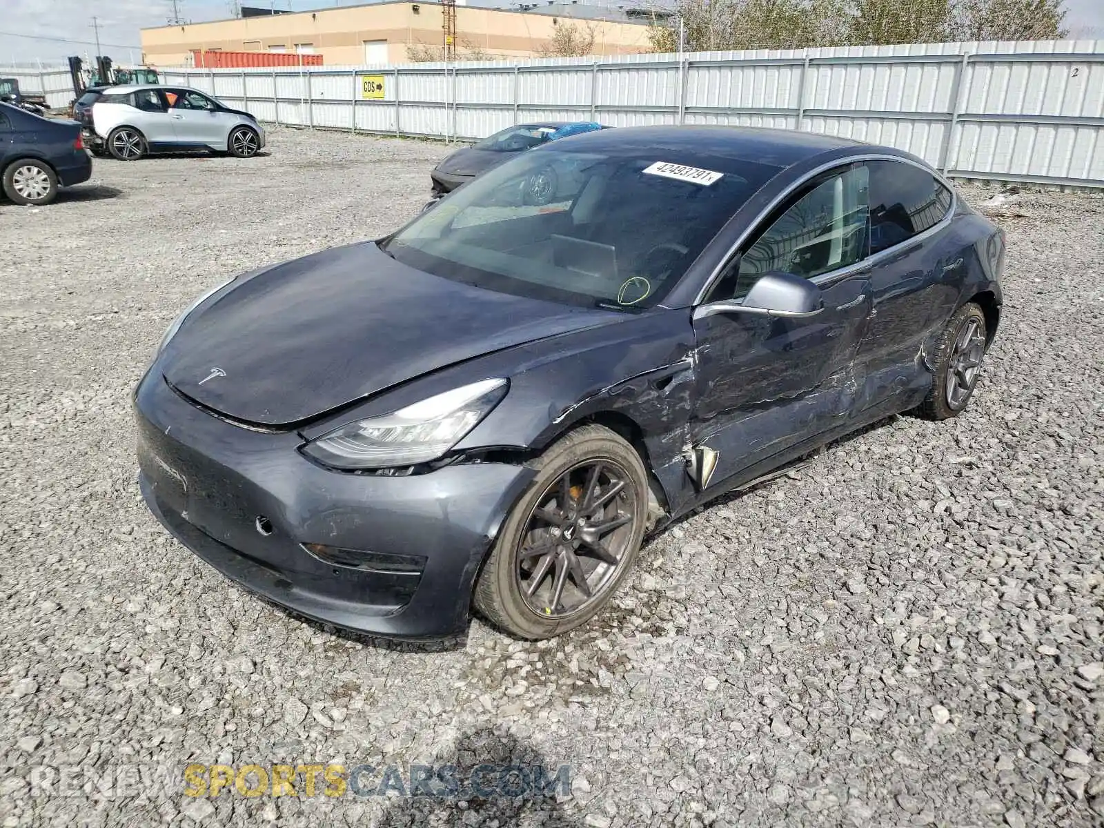 2 Photograph of a damaged car 5YJ3E1EA4LF734183 TESLA MODEL 3 2020