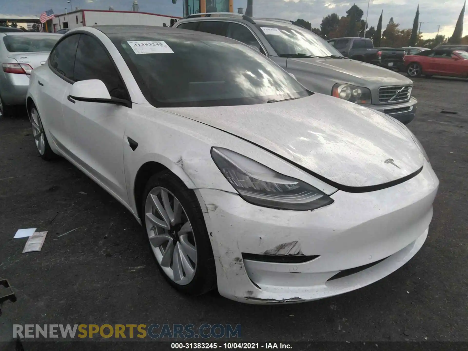 1 Photograph of a damaged car 5YJ3E1EA4LF740825 TESLA MODEL 3 2020