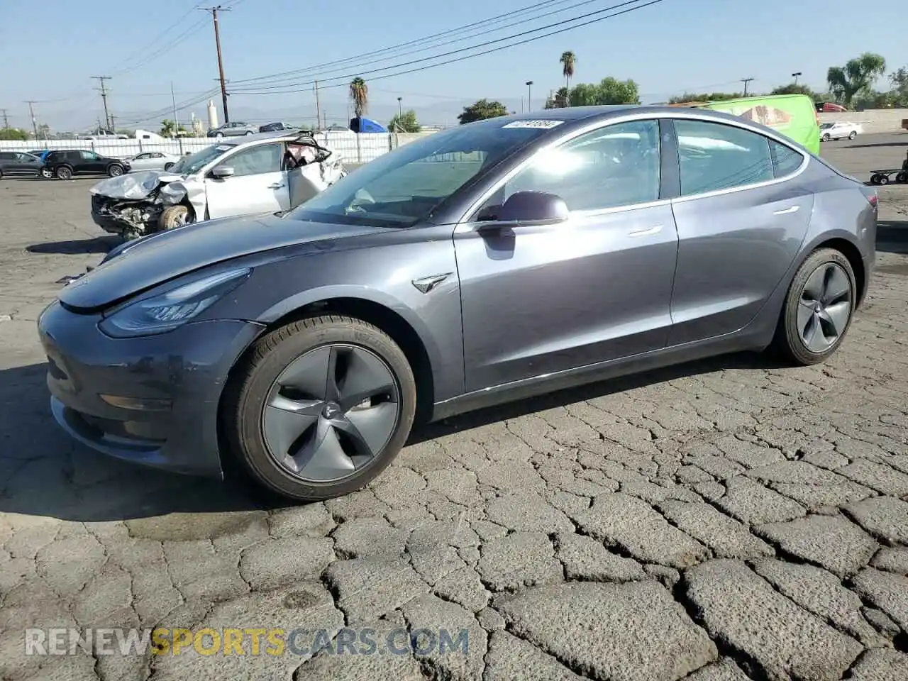 1 Photograph of a damaged car 5YJ3E1EA4LF743434 TESLA MODEL 3 2020