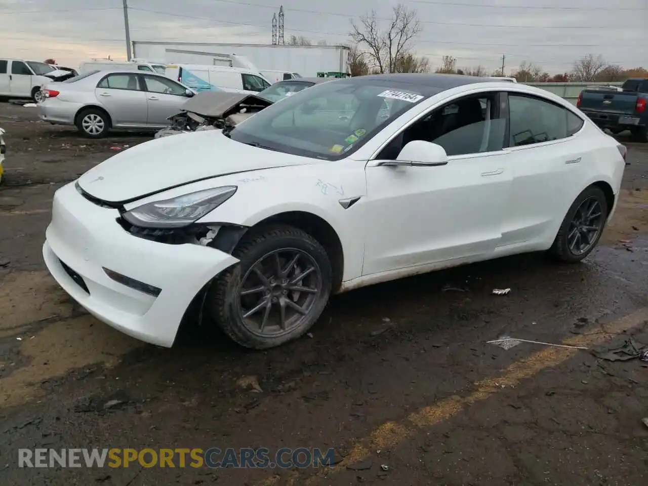 1 Photograph of a damaged car 5YJ3E1EA4LF792794 TESLA MODEL 3 2020