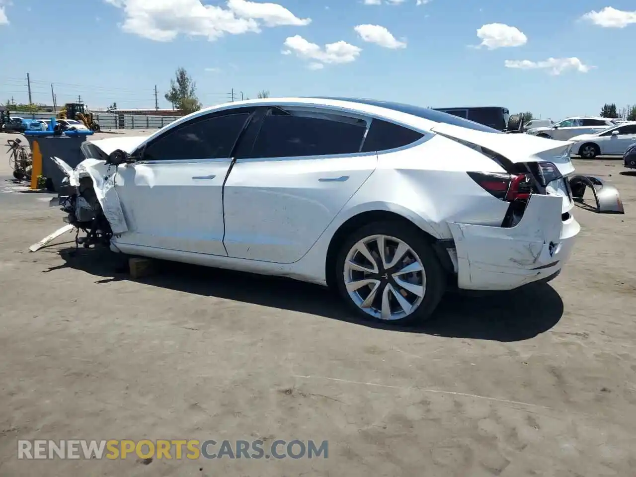 2 fotografías del automóvil dañado 5YJ3E1EA4LF793041 TESLA MODEL 3 2020