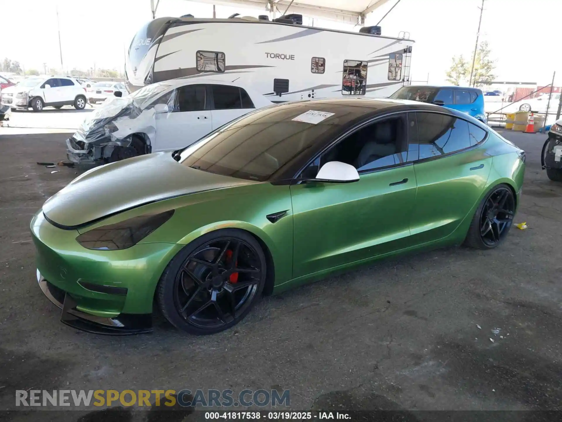 2 fotografías del automóvil dañado 5YJ3E1EA4LF799650 TESLA MODEL 3 2020