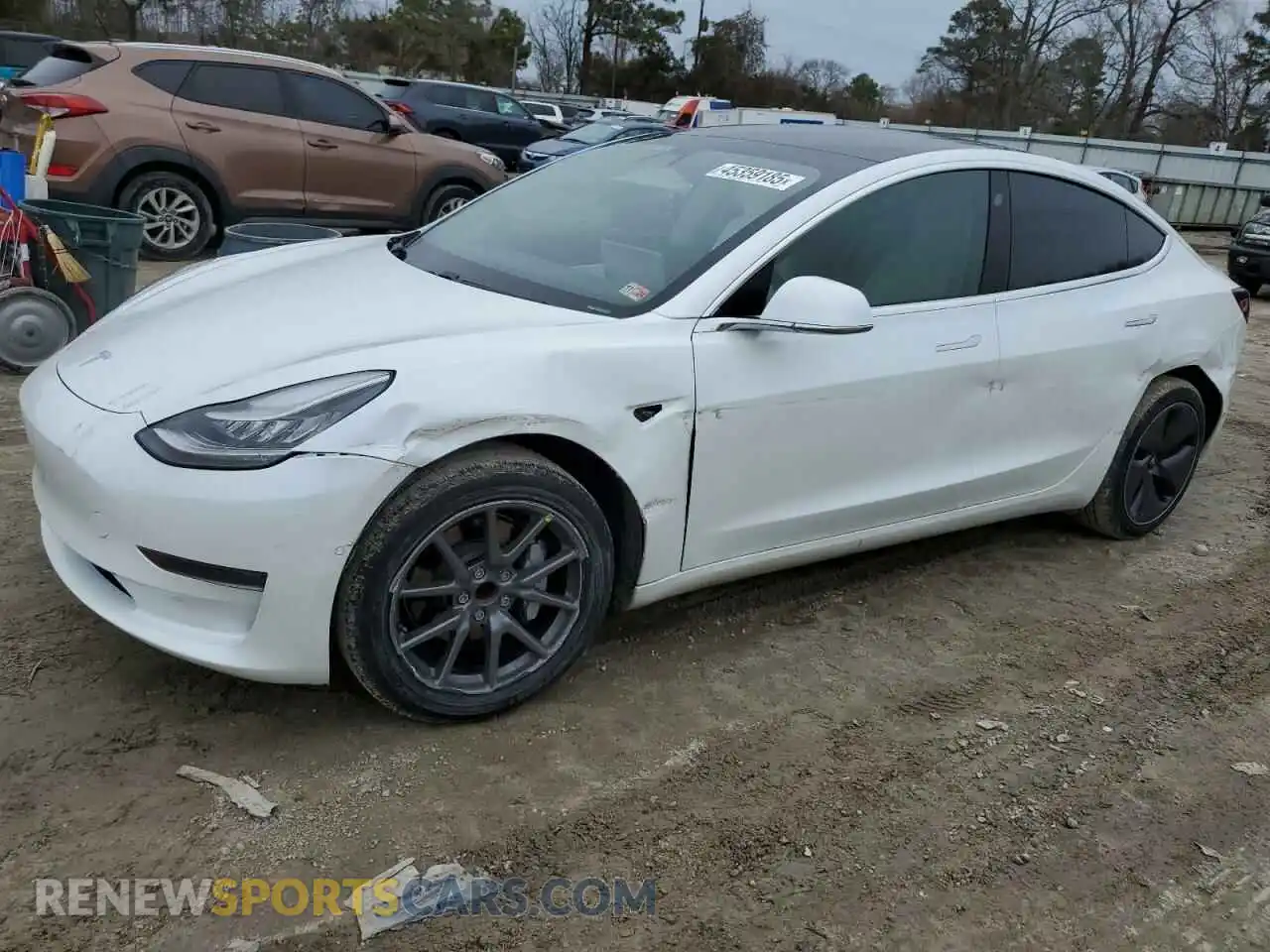 1 Photograph of a damaged car 5YJ3E1EA4LF805236 TESLA MODEL 3 2020