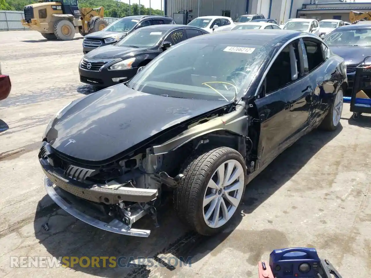 2 Photograph of a damaged car 5YJ3E1EA4LF805995 TESLA MODEL 3 2020