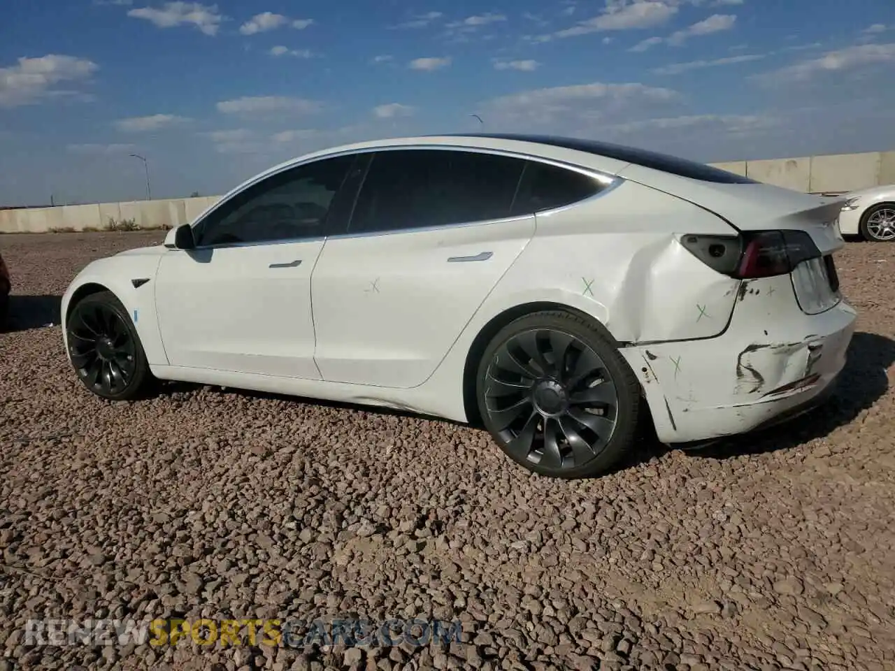 2 Photograph of a damaged car 5YJ3E1EA4LF806614 TESLA MODEL 3 2020