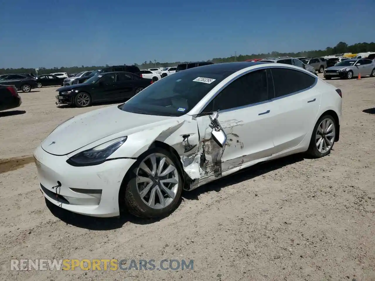 1 Photograph of a damaged car 5YJ3E1EA5LF599280 TESLA MODEL 3 2020
