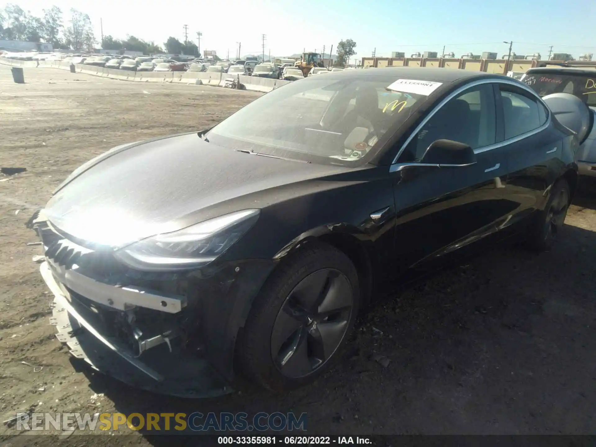 2 Photograph of a damaged car 5YJ3E1EA5LF630186 TESLA MODEL 3 2020