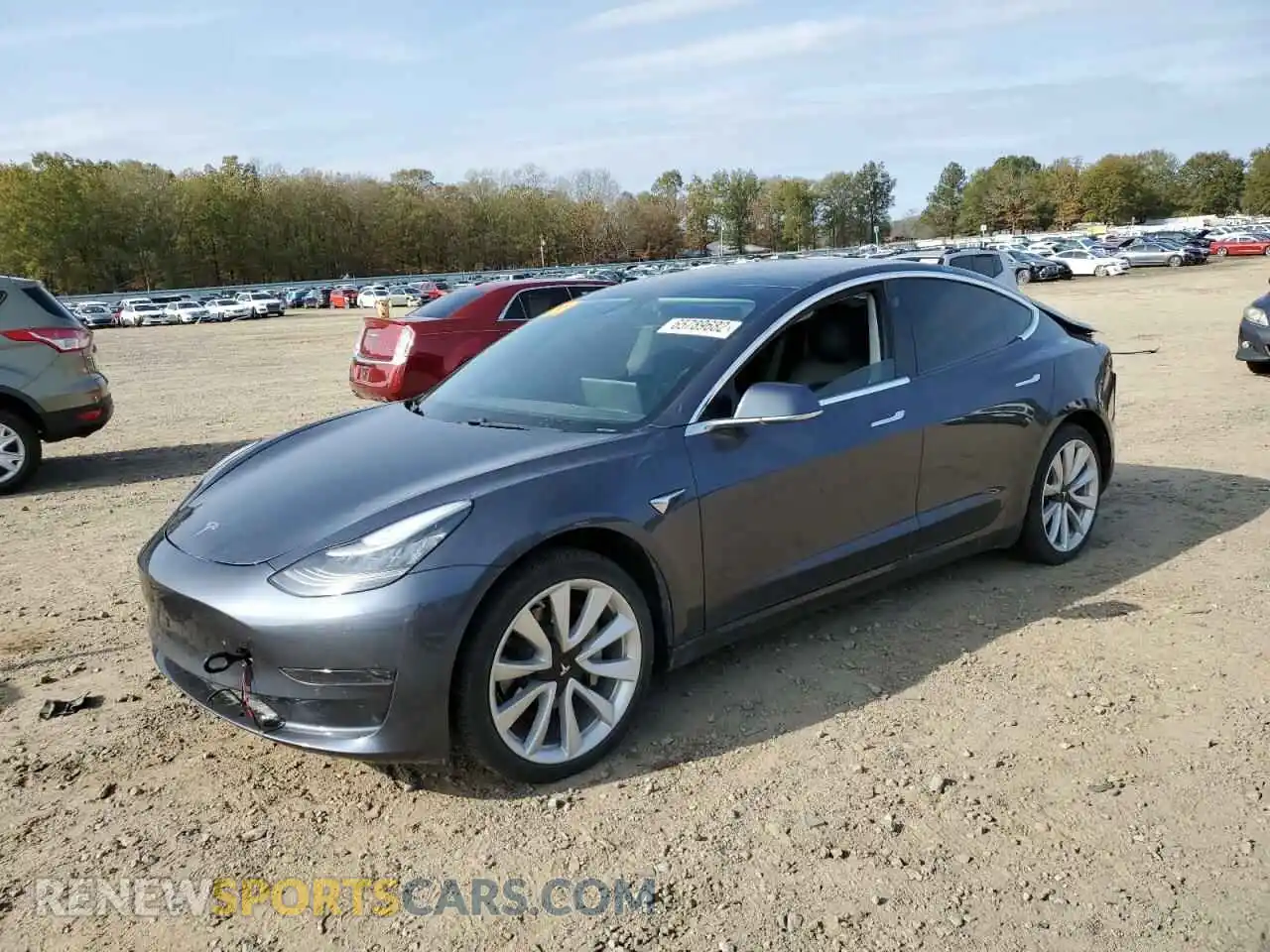 1 Photograph of a damaged car 5YJ3E1EA5LF633735 TESLA MODEL 3 2020