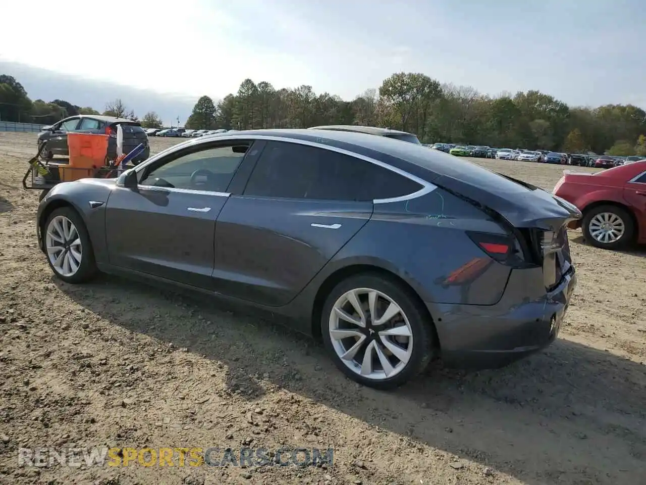 2 Photograph of a damaged car 5YJ3E1EA5LF633735 TESLA MODEL 3 2020