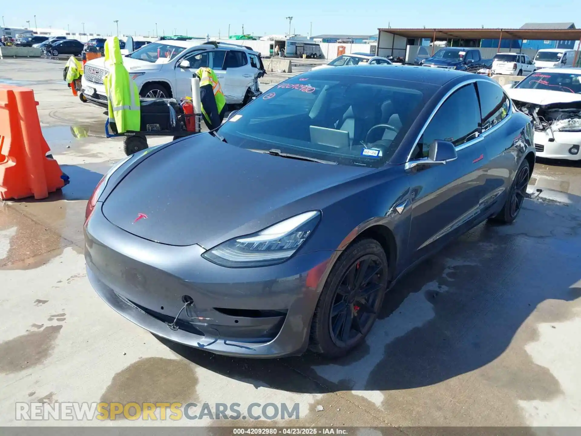 2 Photograph of a damaged car 5YJ3E1EA5LF644864 TESLA MODEL 3 2020