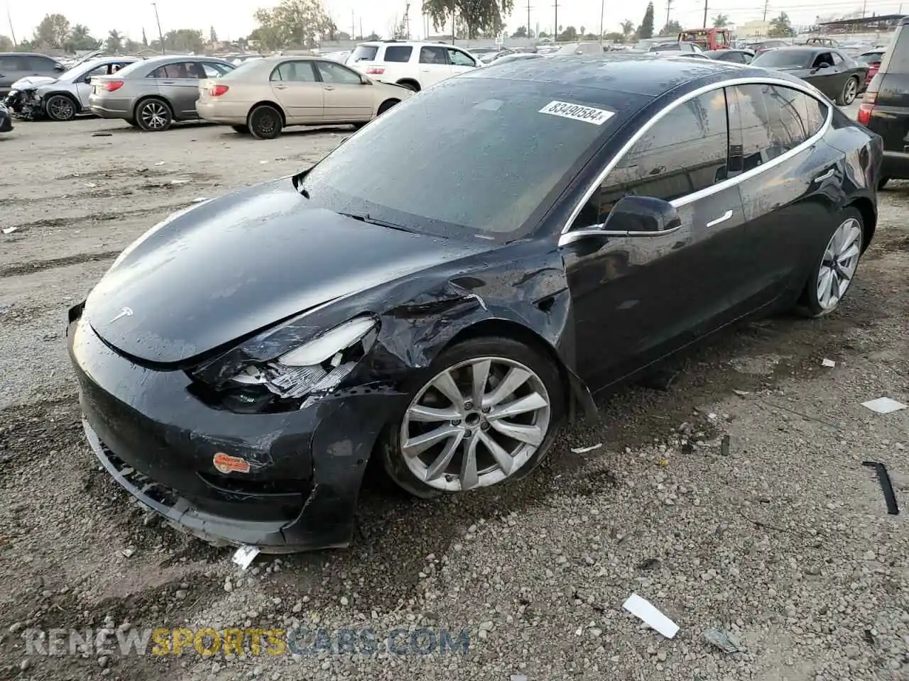 1 Photograph of a damaged car 5YJ3E1EA5LF645562 TESLA MODEL 3 2020