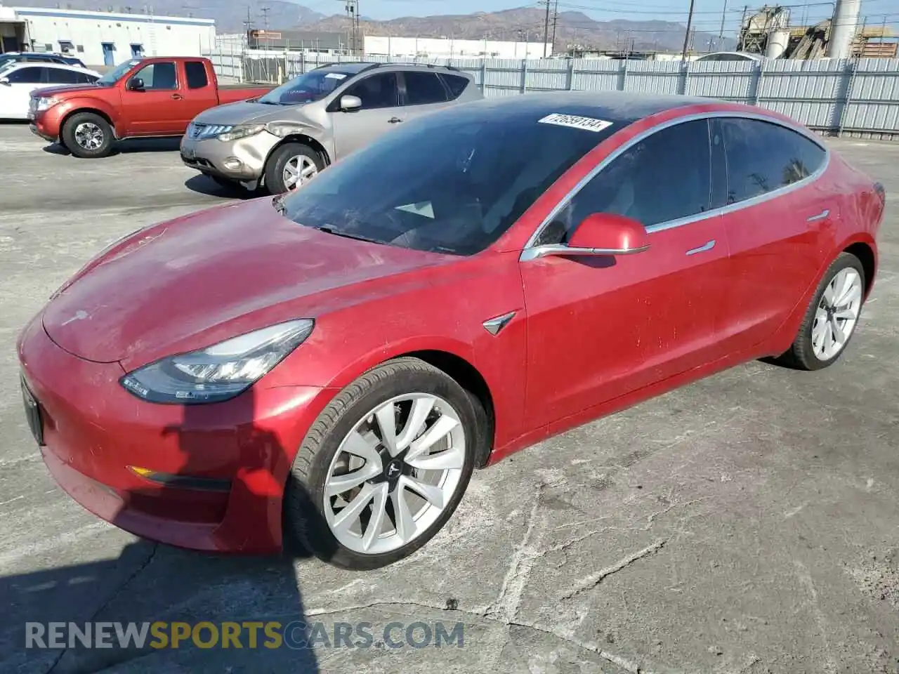 1 Photograph of a damaged car 5YJ3E1EA5LF645965 TESLA MODEL 3 2020