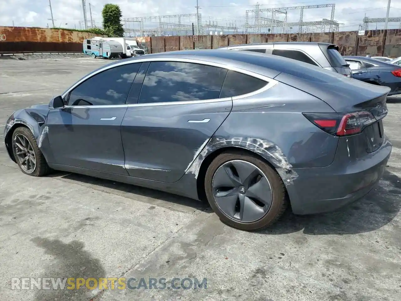 2 Photograph of a damaged car 5YJ3E1EA5LF704996 TESLA MODEL 3 2020