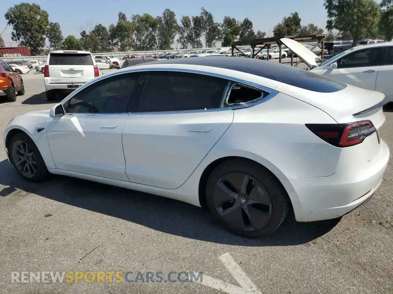 2 Photograph of a damaged car 5YJ3E1EA5LF740154 TESLA MODEL 3 2020