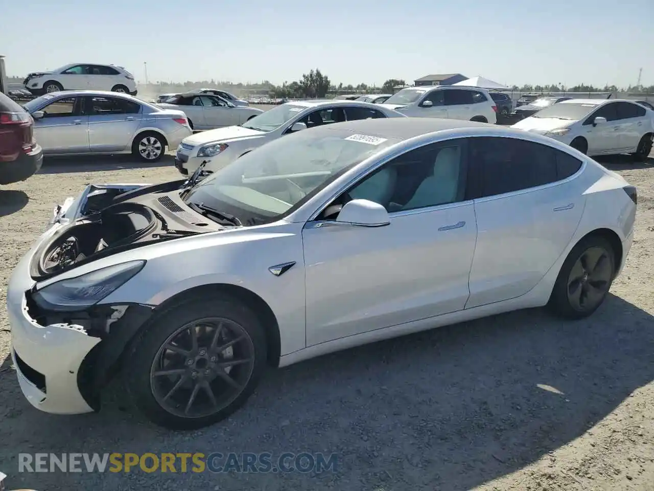 1 Photograph of a damaged car 5YJ3E1EA5LF741093 TESLA MODEL 3 2020