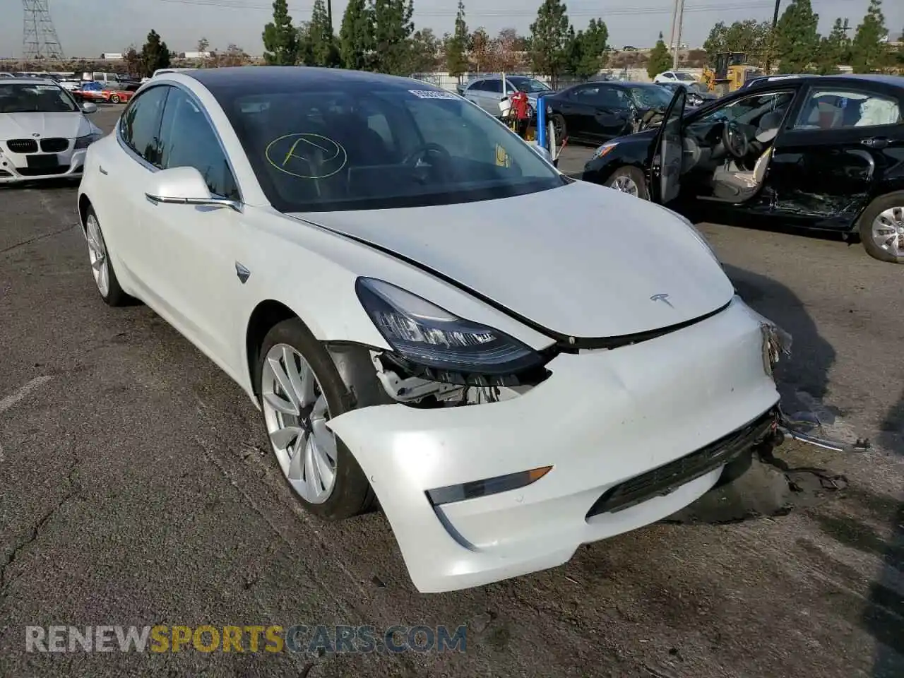 1 Photograph of a damaged car 5YJ3E1EA5LF806413 TESLA MODEL 3 2020