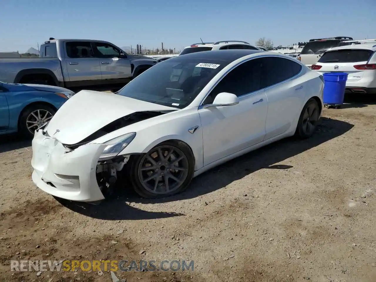 1 Photograph of a damaged car 5YJ3E1EA6LF612151 TESLA MODEL 3 2020