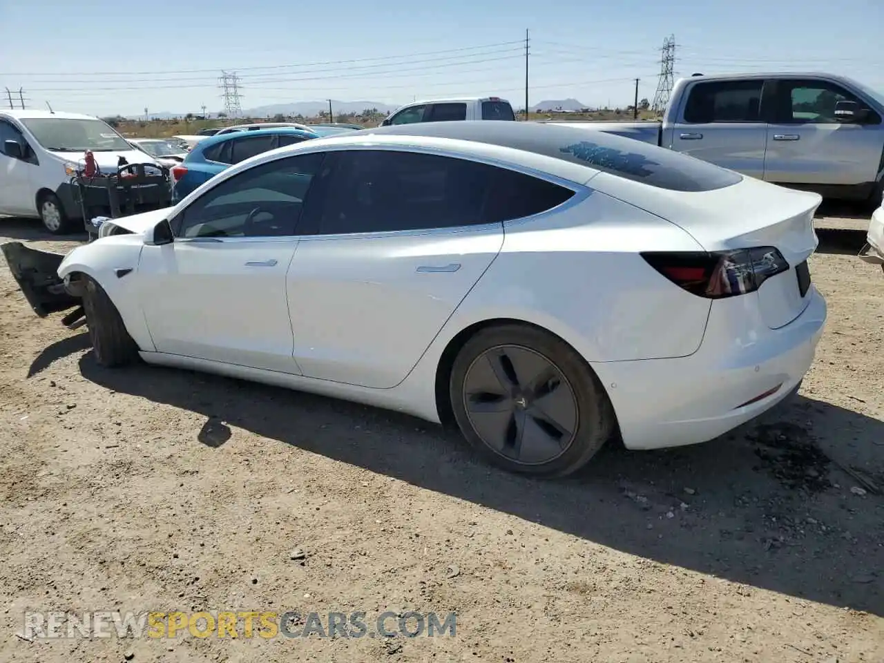 2 Photograph of a damaged car 5YJ3E1EA6LF612151 TESLA MODEL 3 2020