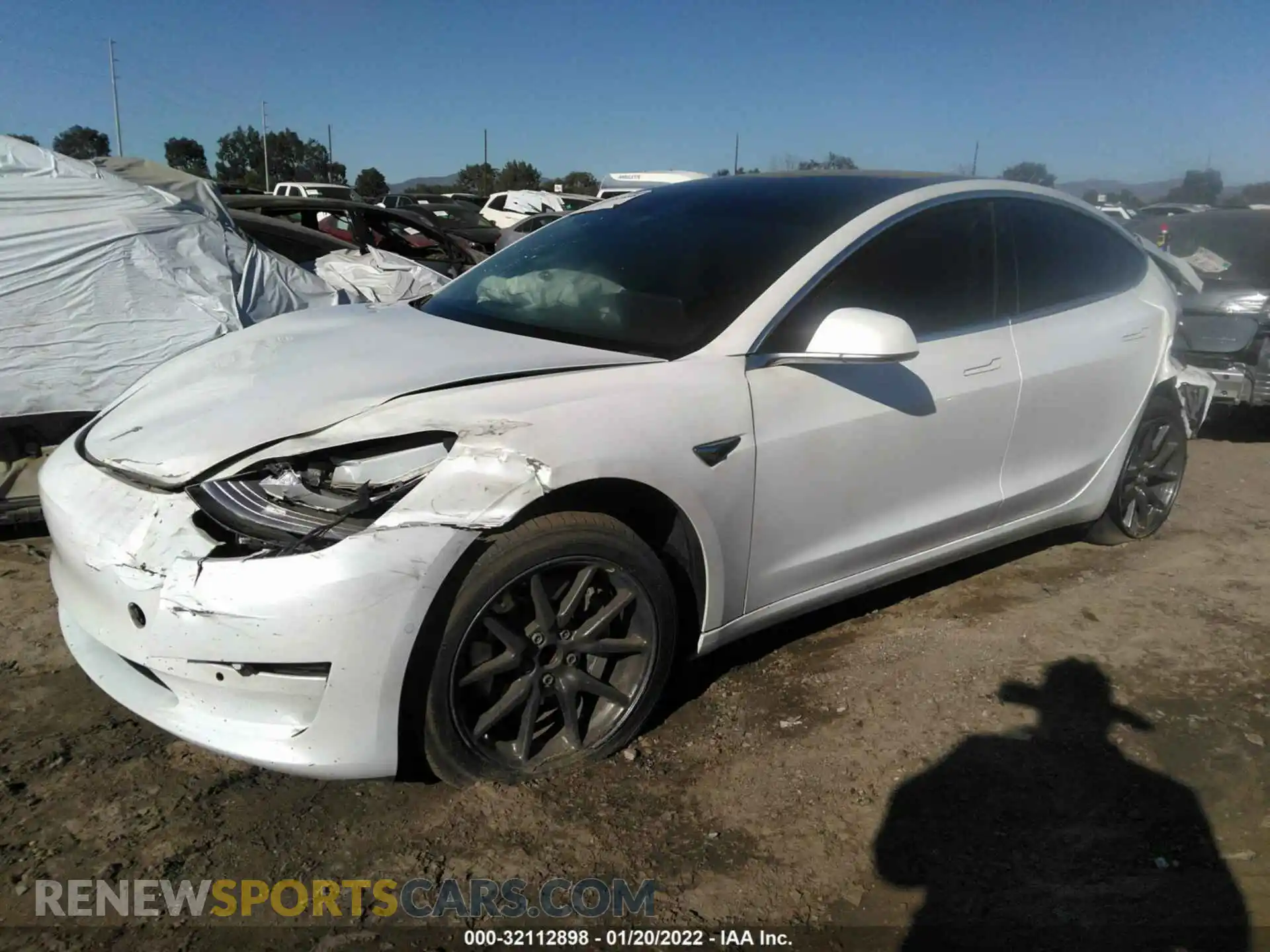 2 Photograph of a damaged car 5YJ3E1EA6LF613090 TESLA MODEL 3 2020