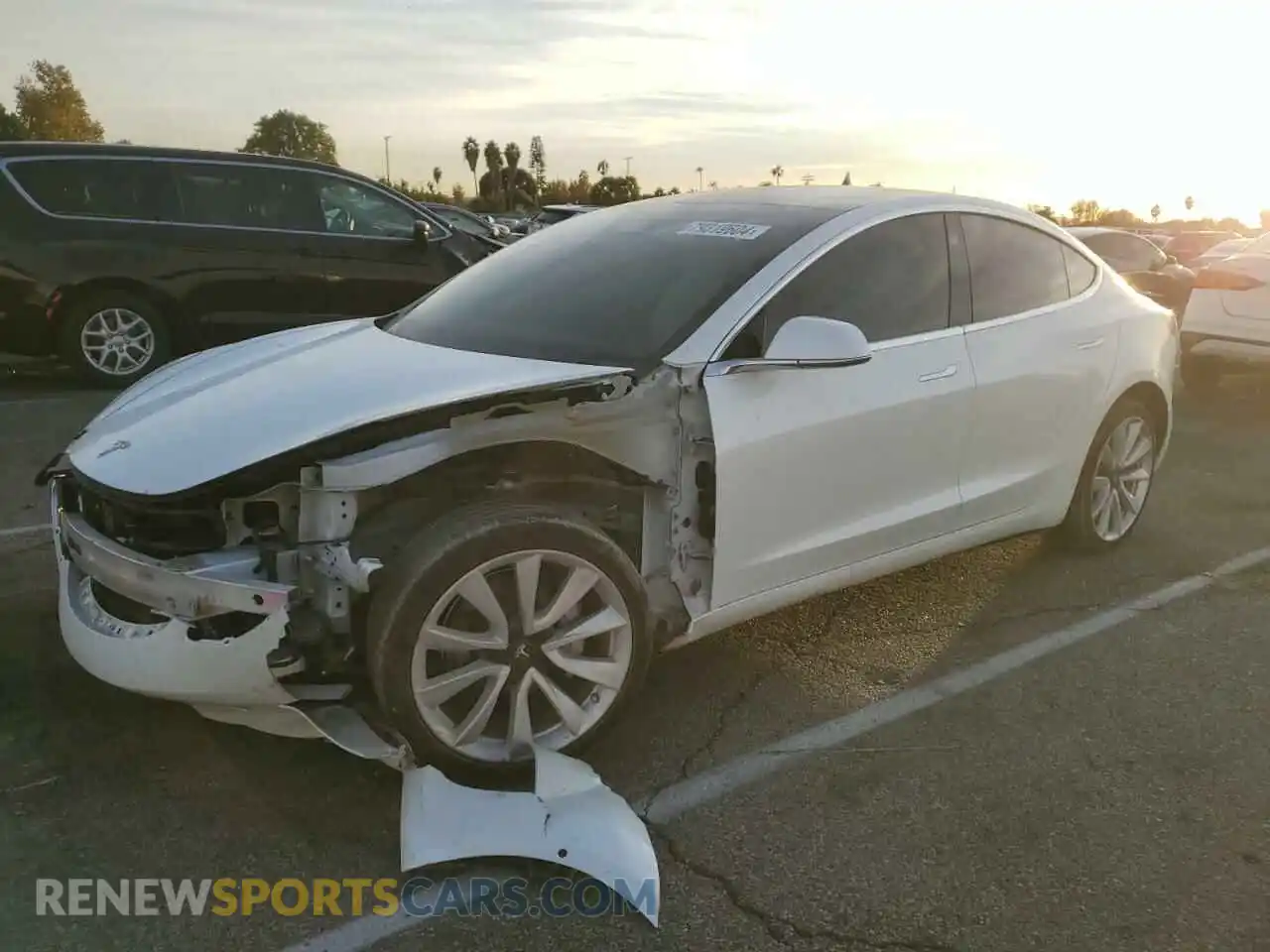 1 Photograph of a damaged car 5YJ3E1EA6LF615941 TESLA MODEL 3 2020