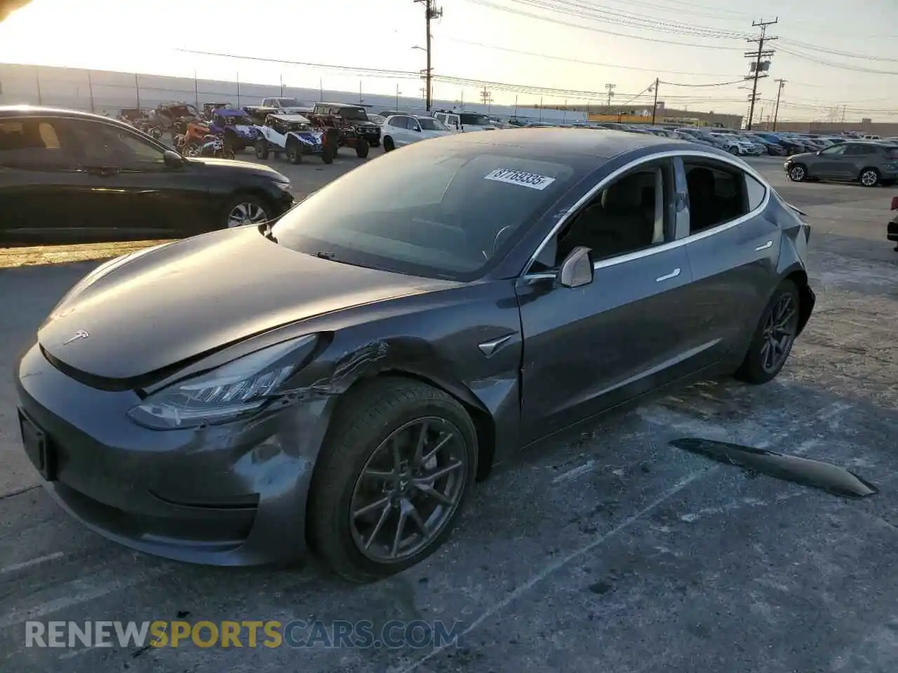 1 Photograph of a damaged car 5YJ3E1EA6LF705204 TESLA MODEL 3 2020