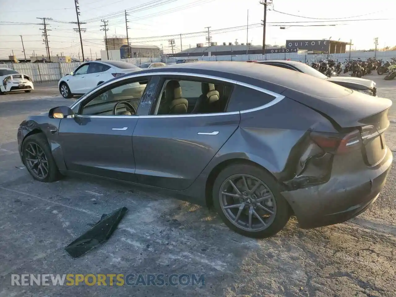2 Photograph of a damaged car 5YJ3E1EA6LF705204 TESLA MODEL 3 2020
