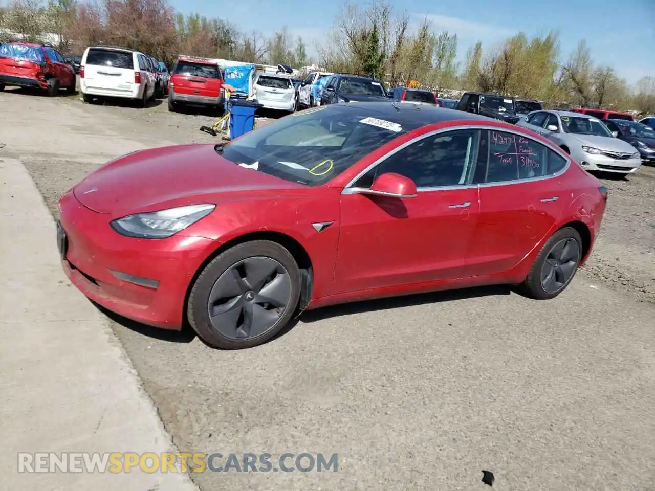 1 Photograph of a damaged car 5YJ3E1EA6LF705655 TESLA MODEL 3 2020
