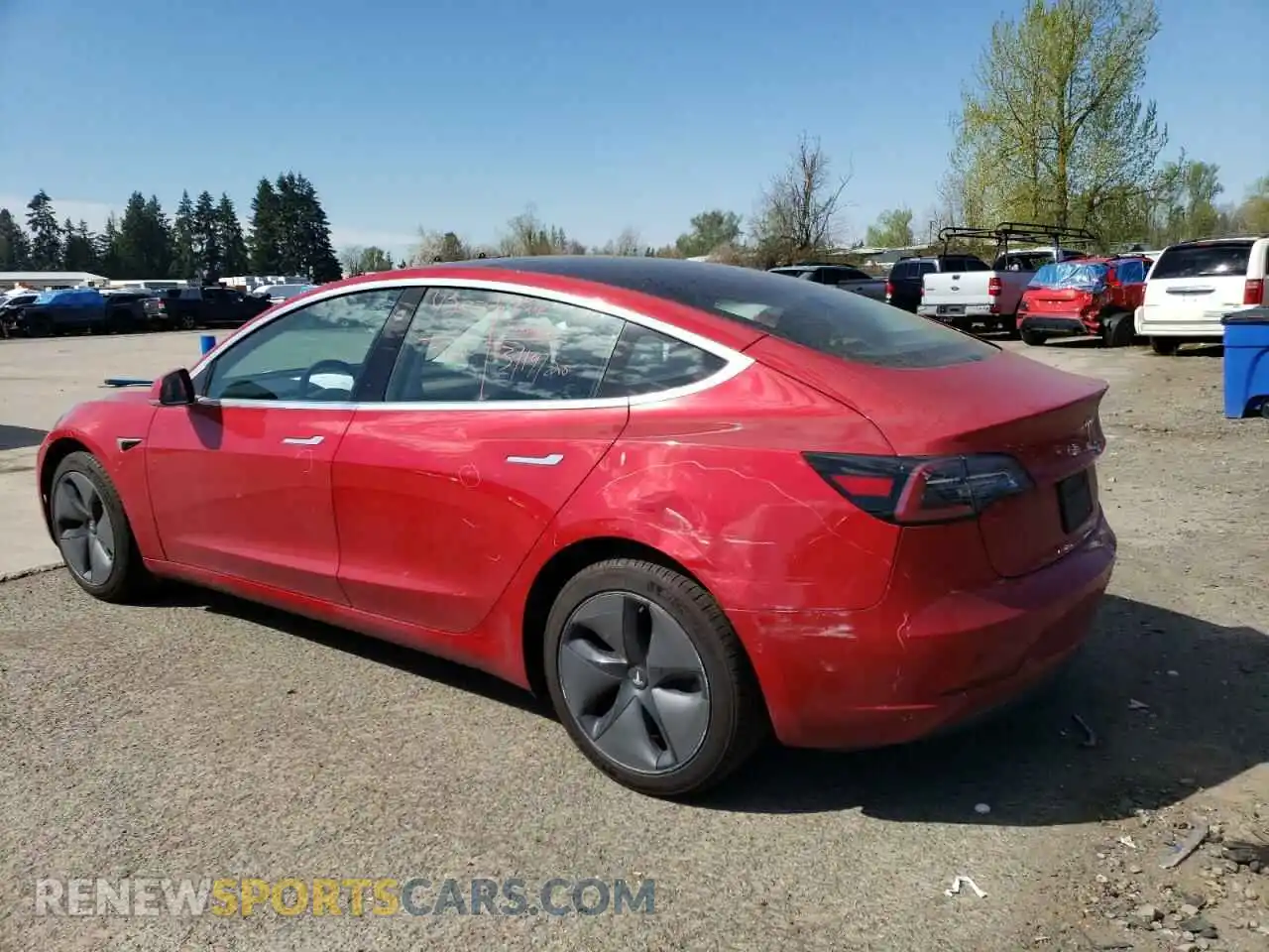2 Photograph of a damaged car 5YJ3E1EA6LF705655 TESLA MODEL 3 2020