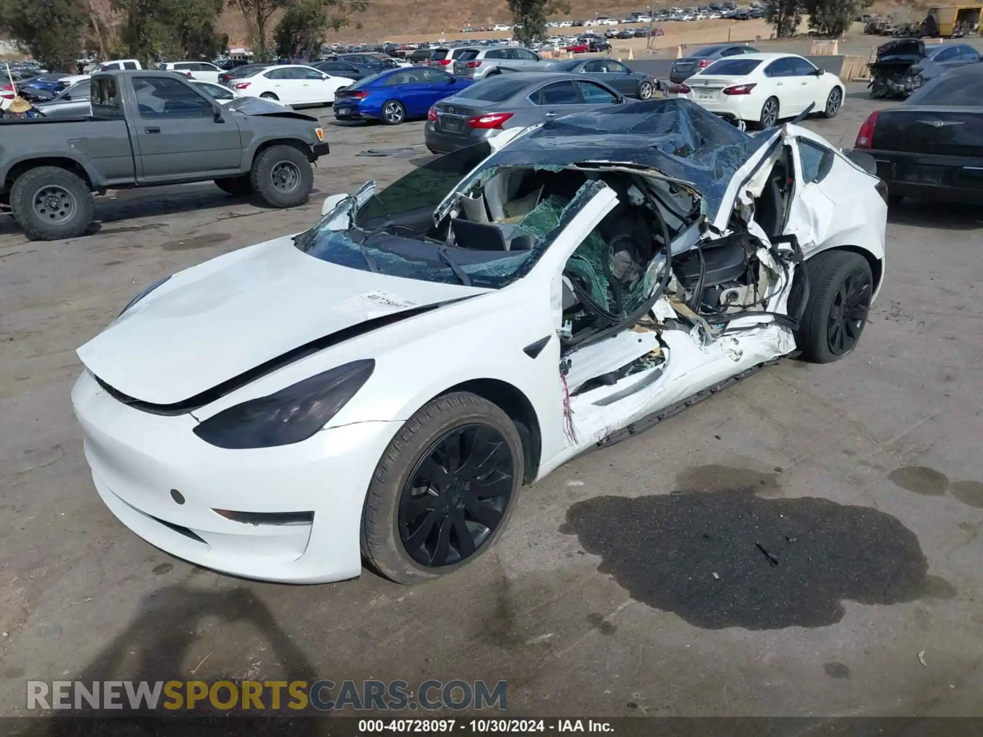 2 fotografías del automóvil dañado 5YJ3E1EA6LF706224 TESLA MODEL 3 2020