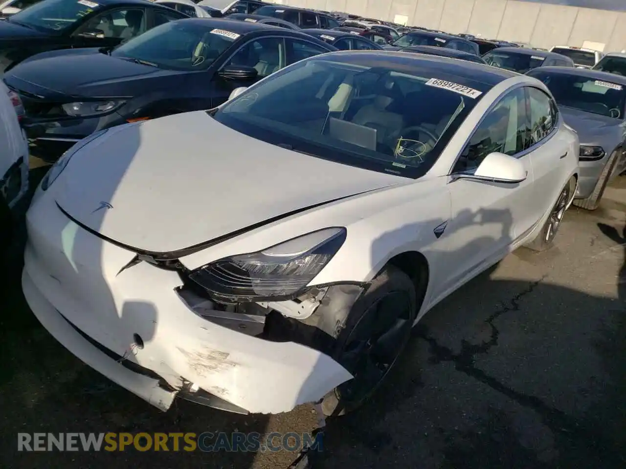 2 Photograph of a damaged car 5YJ3E1EA6LF706787 TESLA MODEL 3 2020