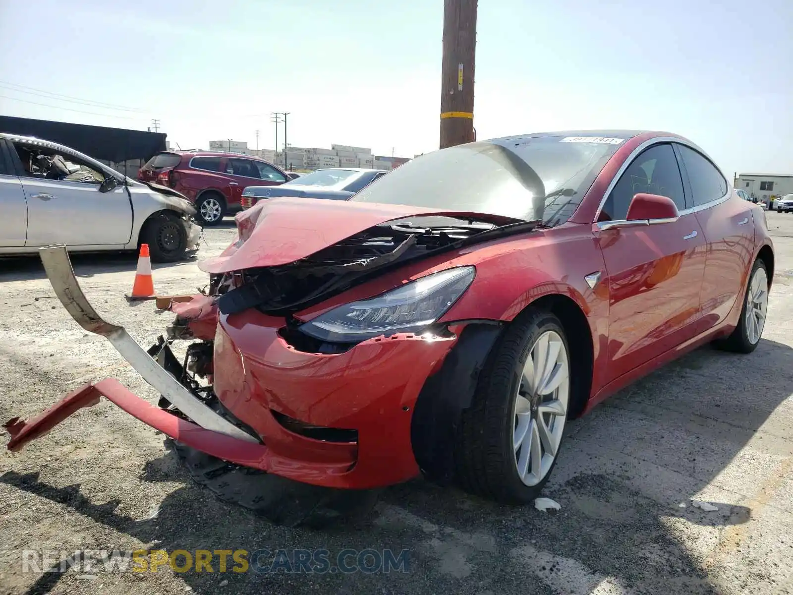 2 fotografías del automóvil dañado 5YJ3E1EA6LF806789 TESLA MODEL 3 2020