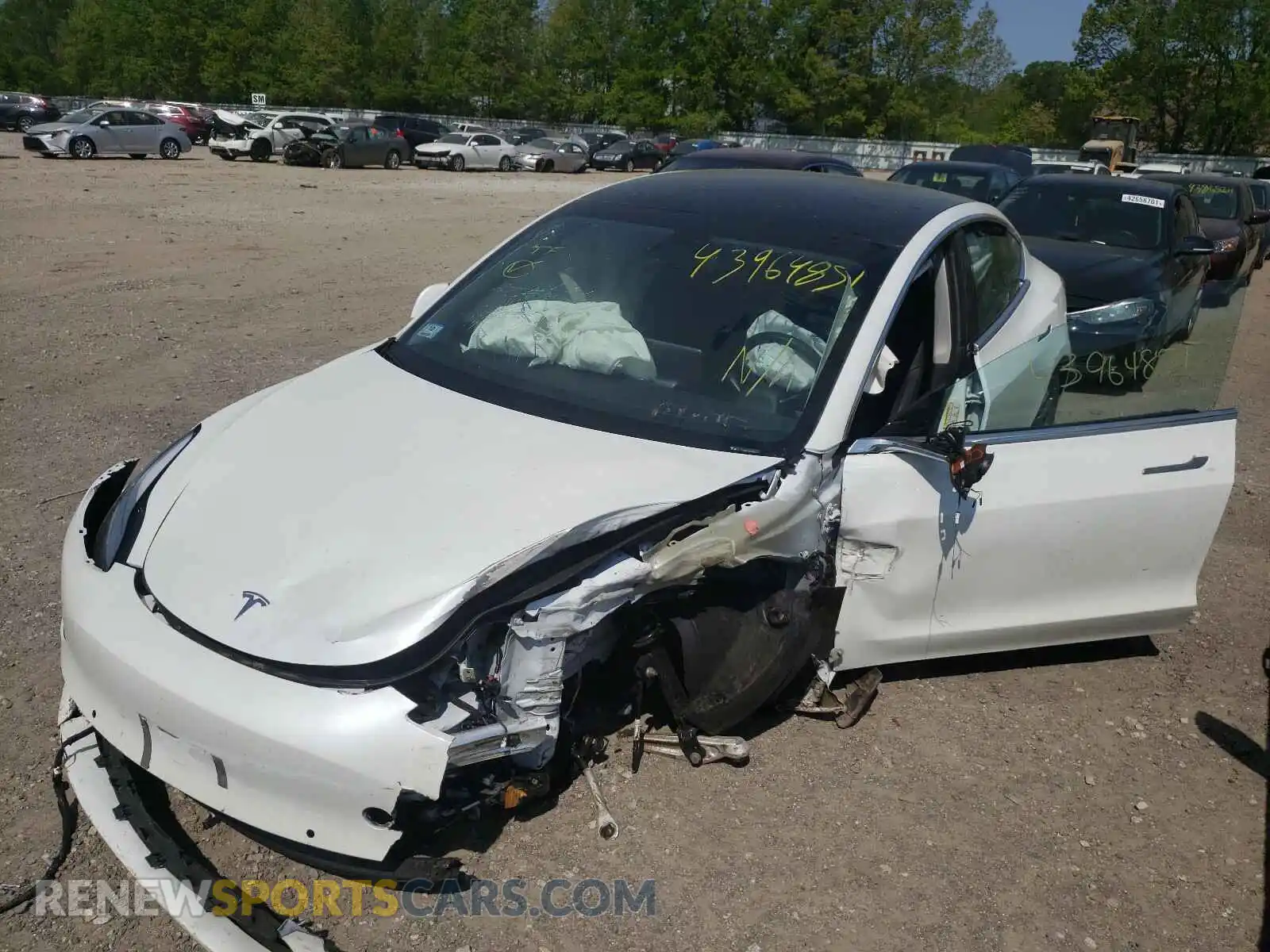 2 Photograph of a damaged car 5YJ3E1EA6LF808588 TESLA MODEL 3 2020