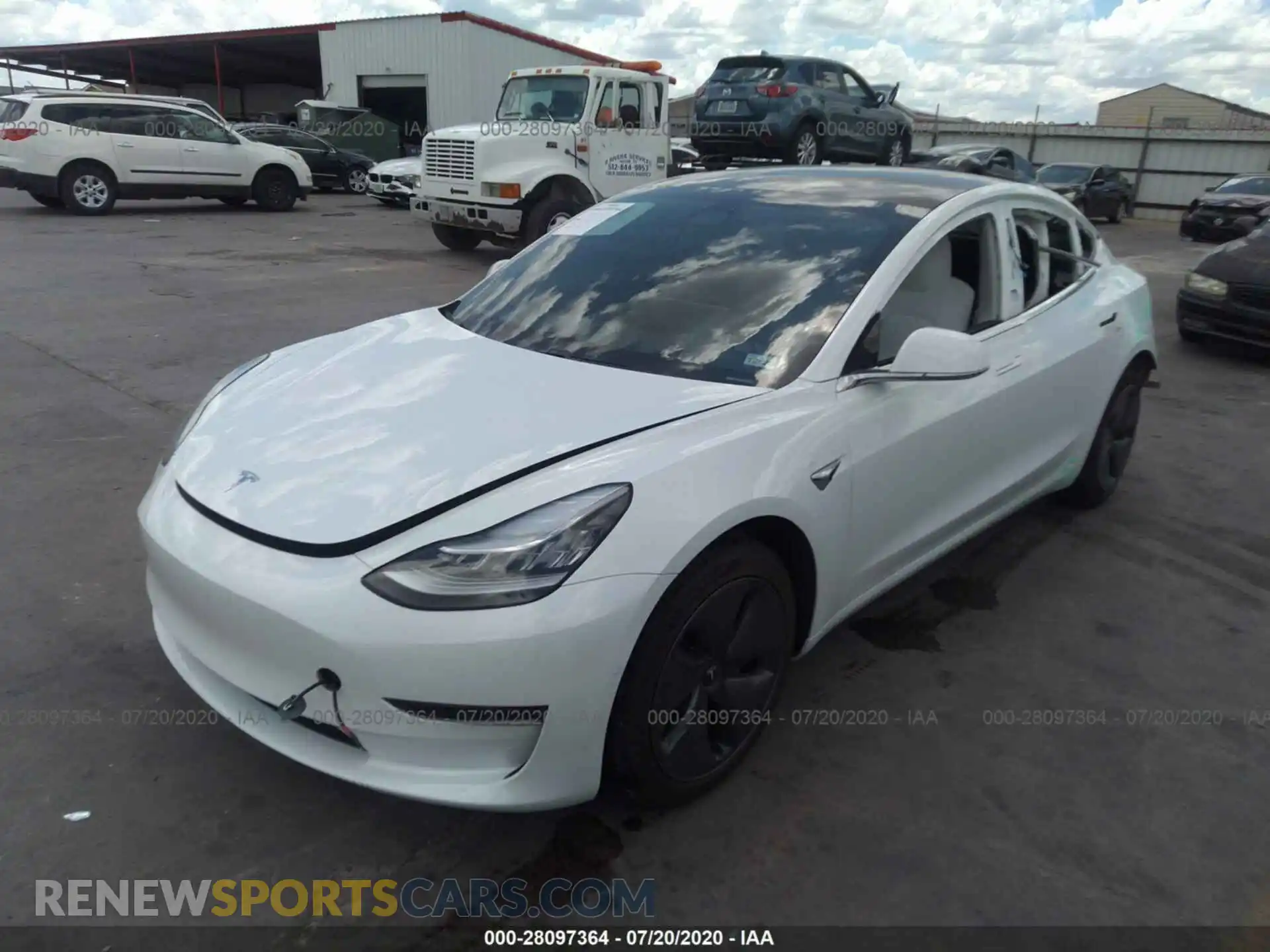 2 Photograph of a damaged car 5YJ3E1EA7LF591102 TESLA MODEL 3 2020