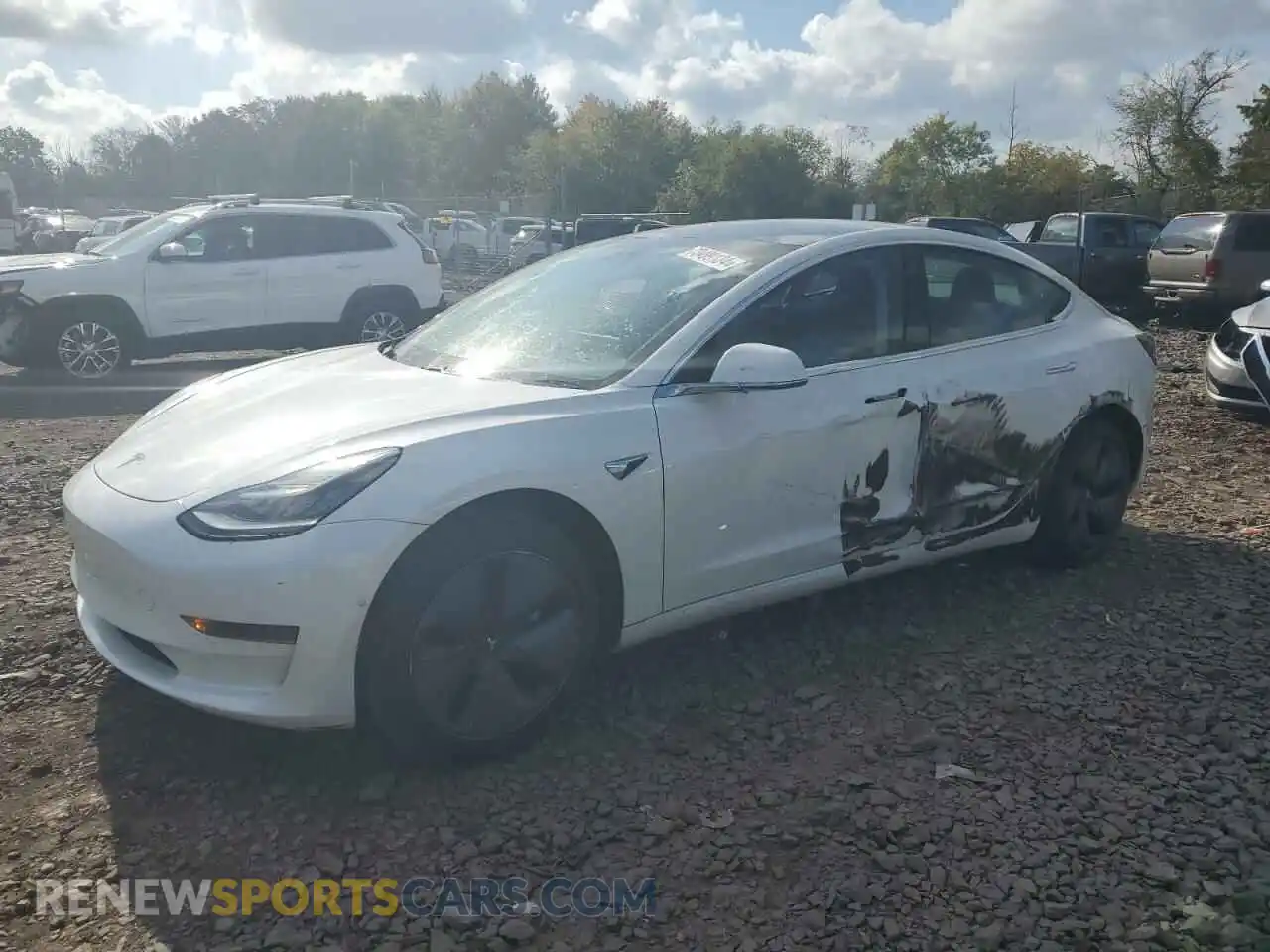 1 Photograph of a damaged car 5YJ3E1EA7LF598177 TESLA MODEL 3 2020