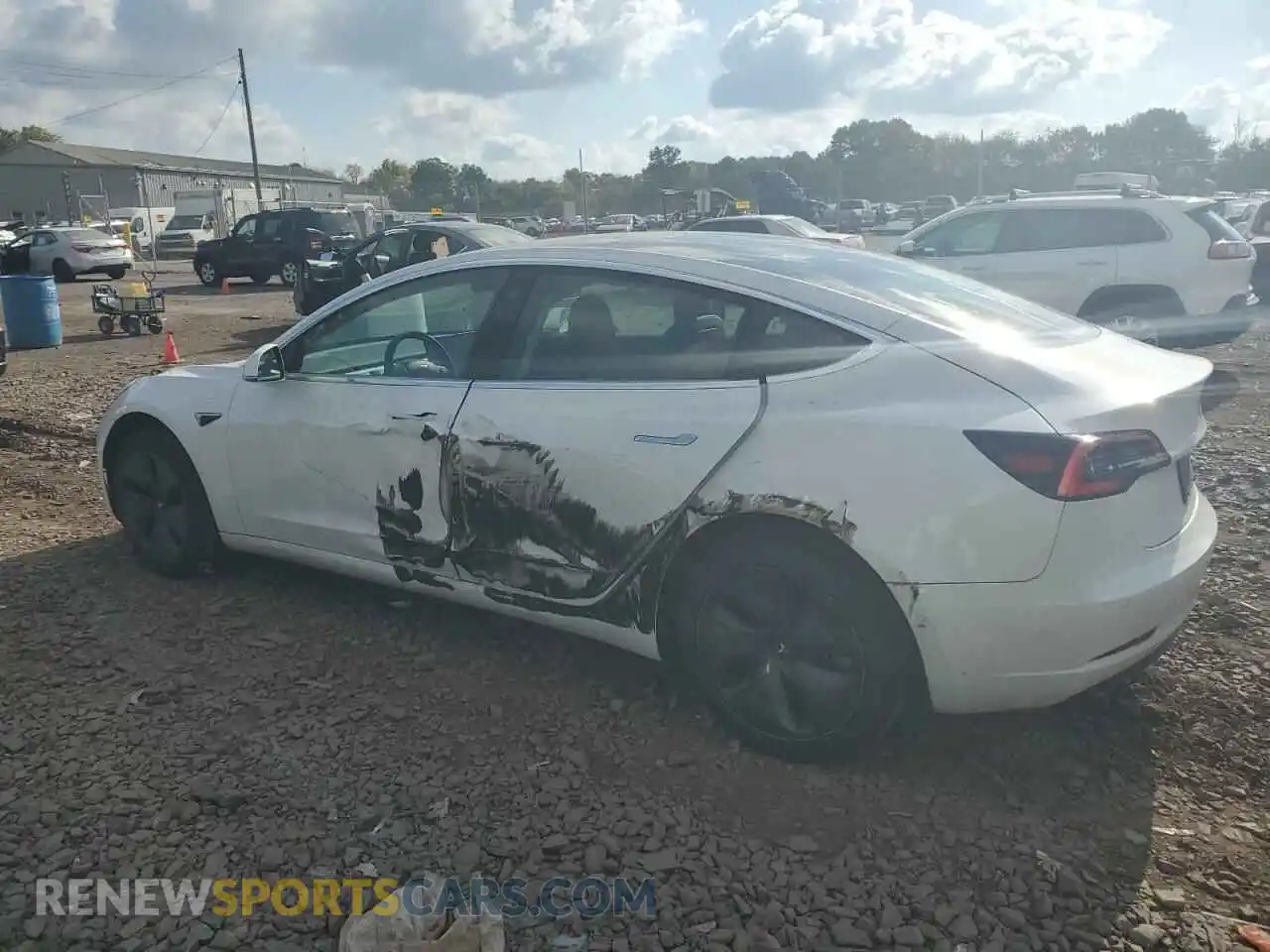 2 Photograph of a damaged car 5YJ3E1EA7LF598177 TESLA MODEL 3 2020