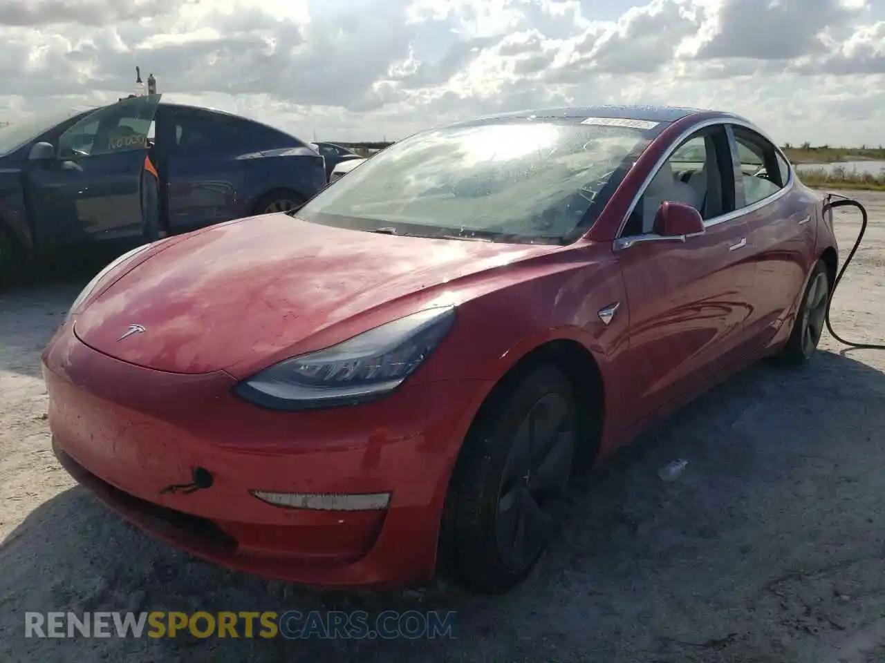 2 Photograph of a damaged car 5YJ3E1EA7LF598888 TESLA MODEL 3 2020