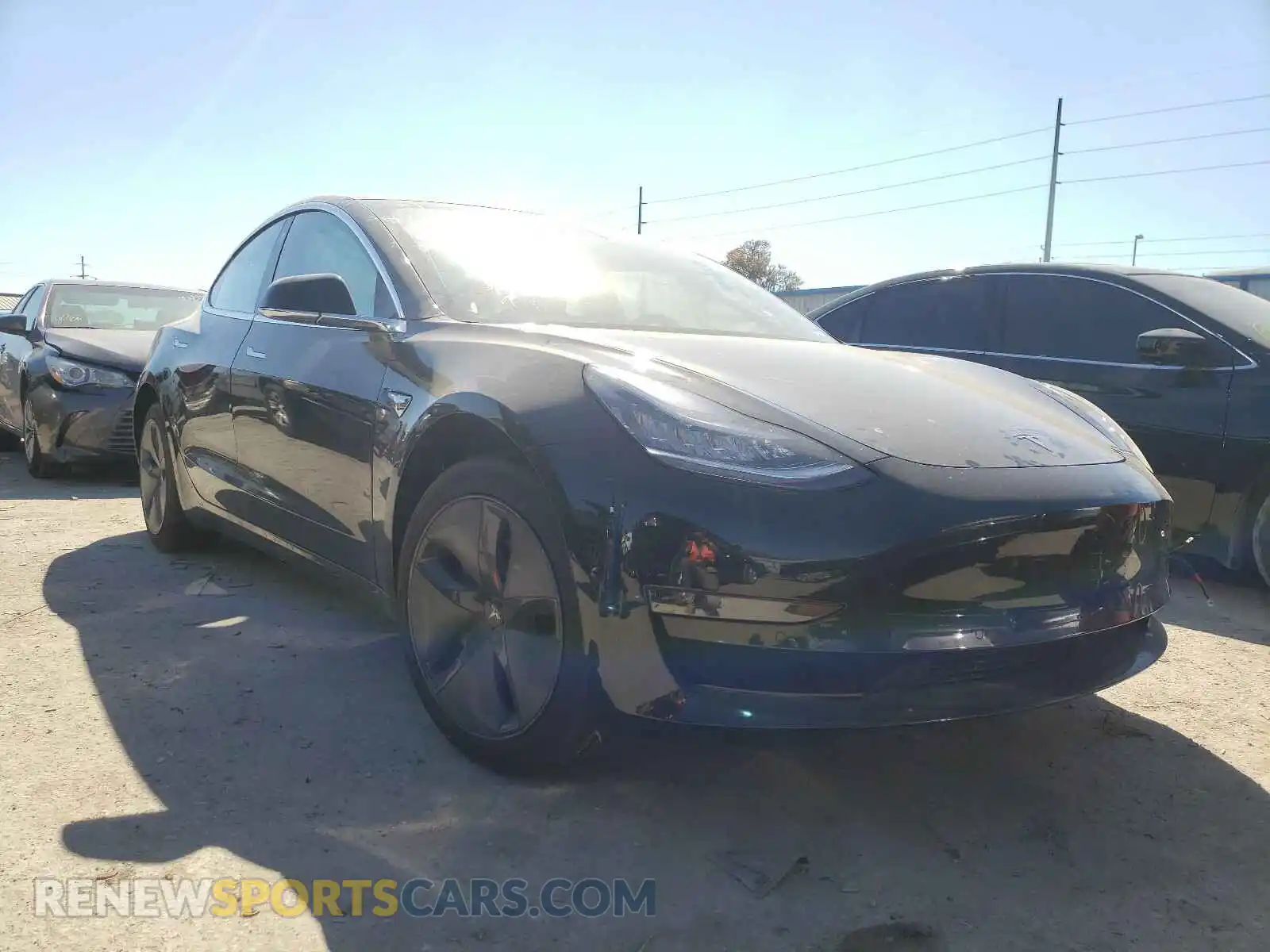 1 Photograph of a damaged car 5YJ3E1EA7LF606407 TESLA MODEL 3 2020