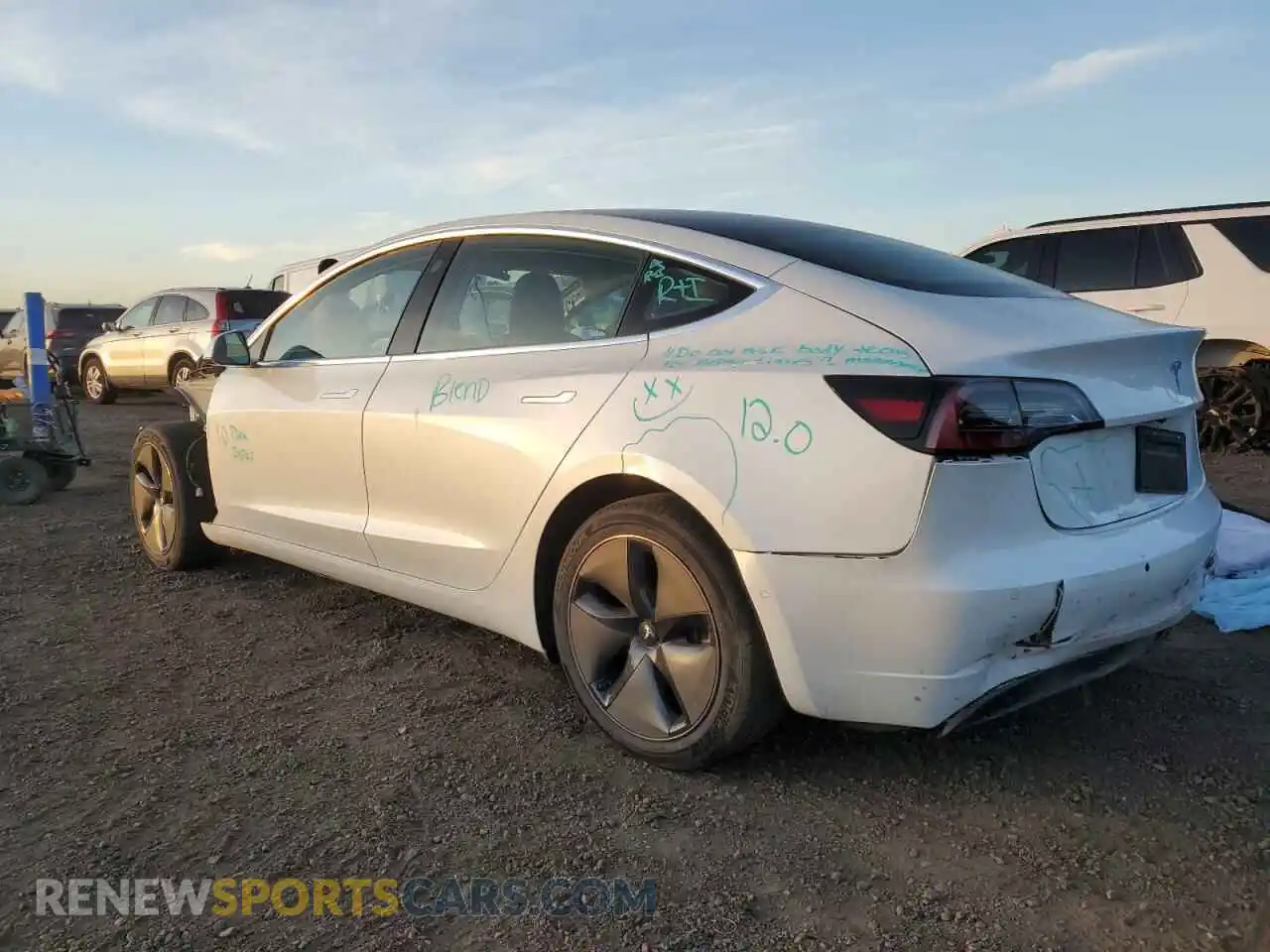 2 Photograph of a damaged car 5YJ3E1EA7LF659141 TESLA MODEL 3 2020