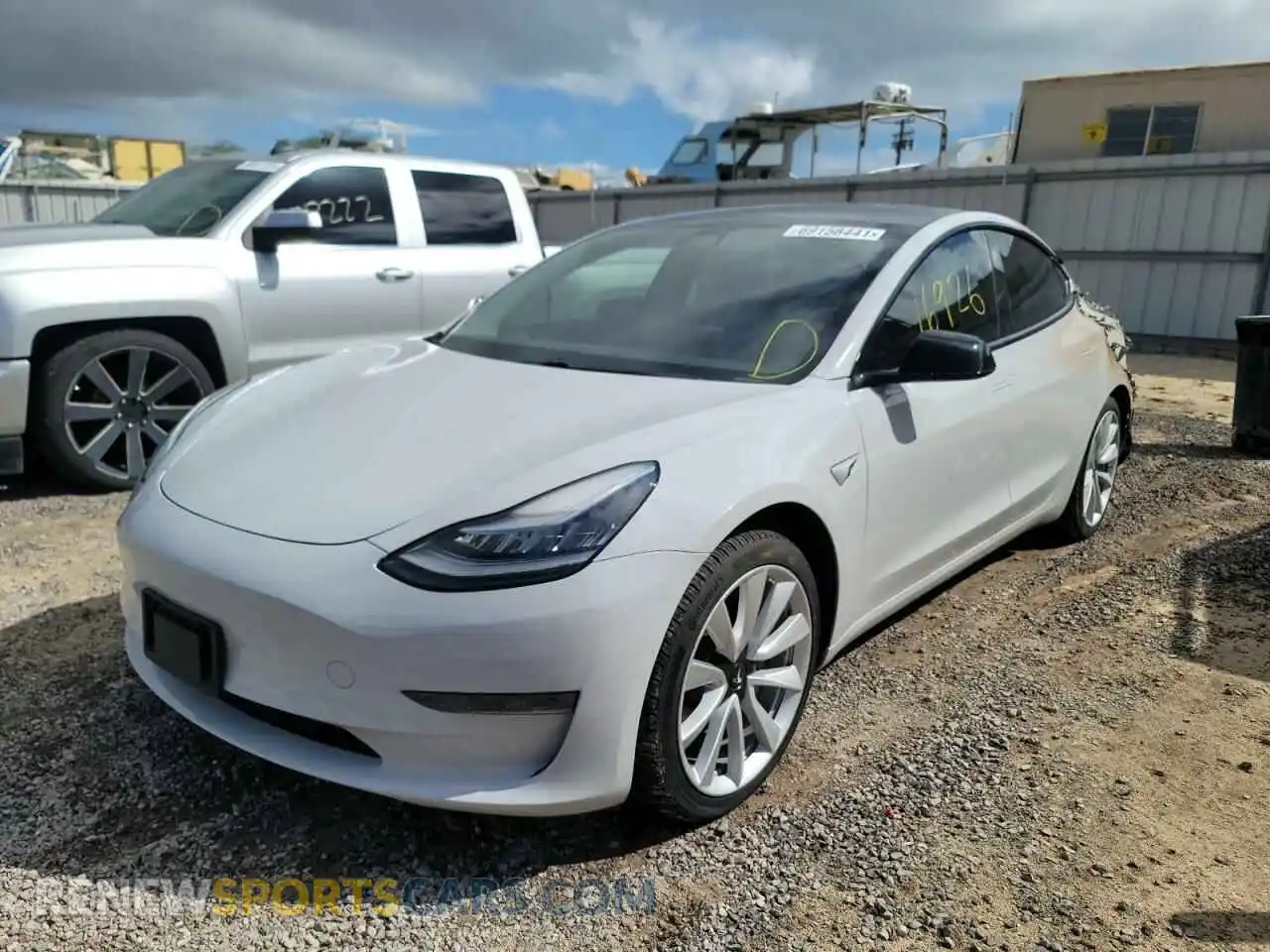 2 Photograph of a damaged car 5YJ3E1EA7LF661939 TESLA MODEL 3 2020