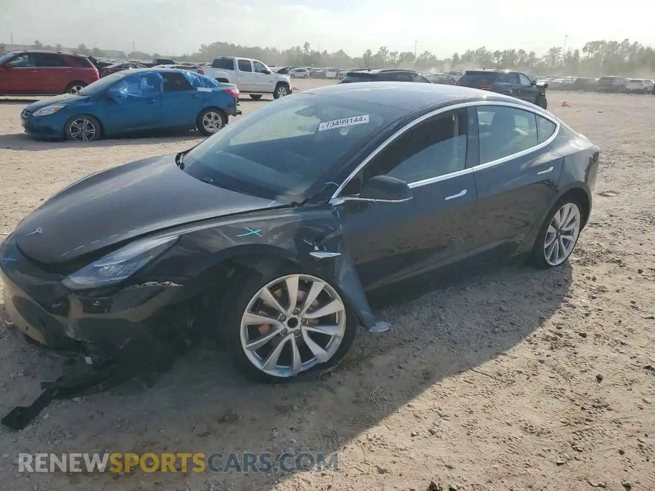 1 Photograph of a damaged car 5YJ3E1EA7LF785533 TESLA MODEL 3 2020