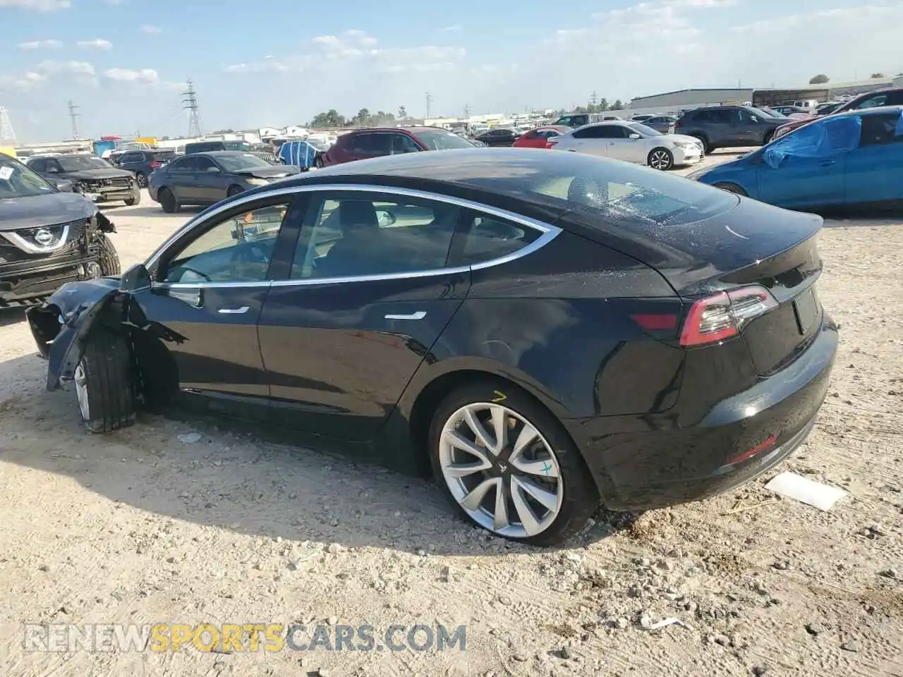 2 Photograph of a damaged car 5YJ3E1EA7LF785533 TESLA MODEL 3 2020