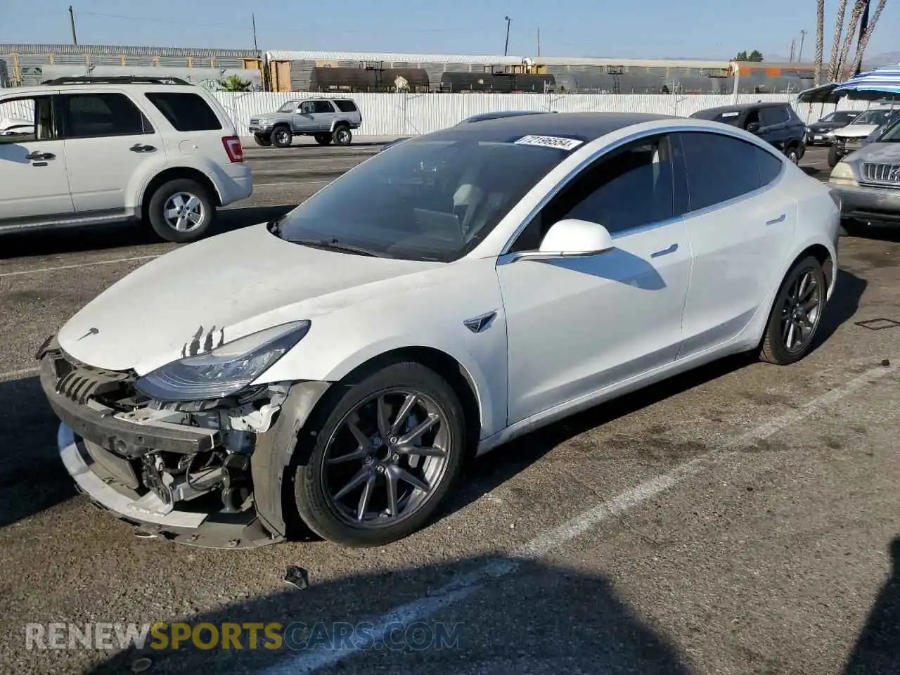 1 Photograph of a damaged car 5YJ3E1EA7LF803996 TESLA MODEL 3 2020