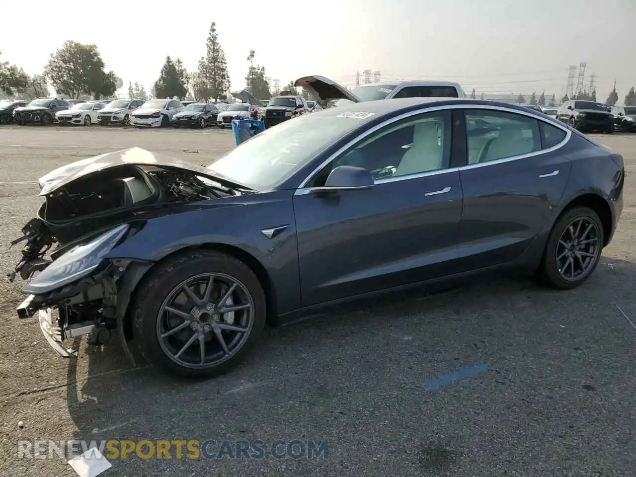 1 Photograph of a damaged car 5YJ3E1EA7LF808079 TESLA MODEL 3 2020