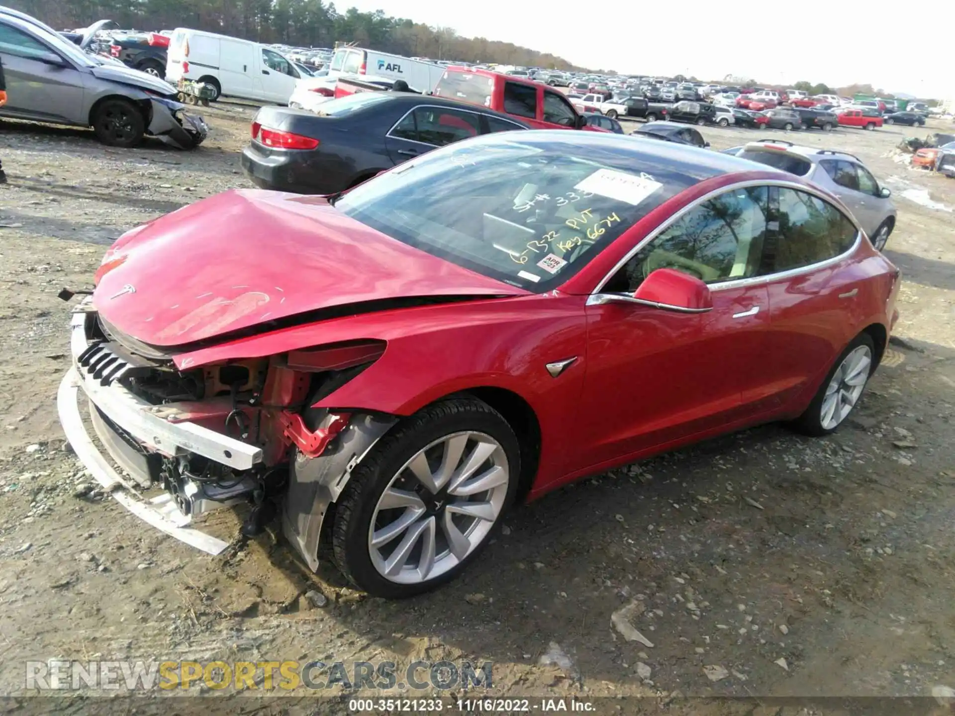 2 Photograph of a damaged car 5YJ3E1EA8LF606674 TESLA MODEL 3 2020