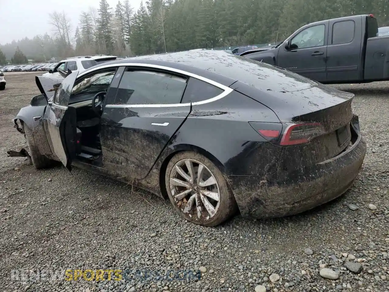 2 Photograph of a damaged car 5YJ3E1EA8LF609333 TESLA MODEL 3 2020