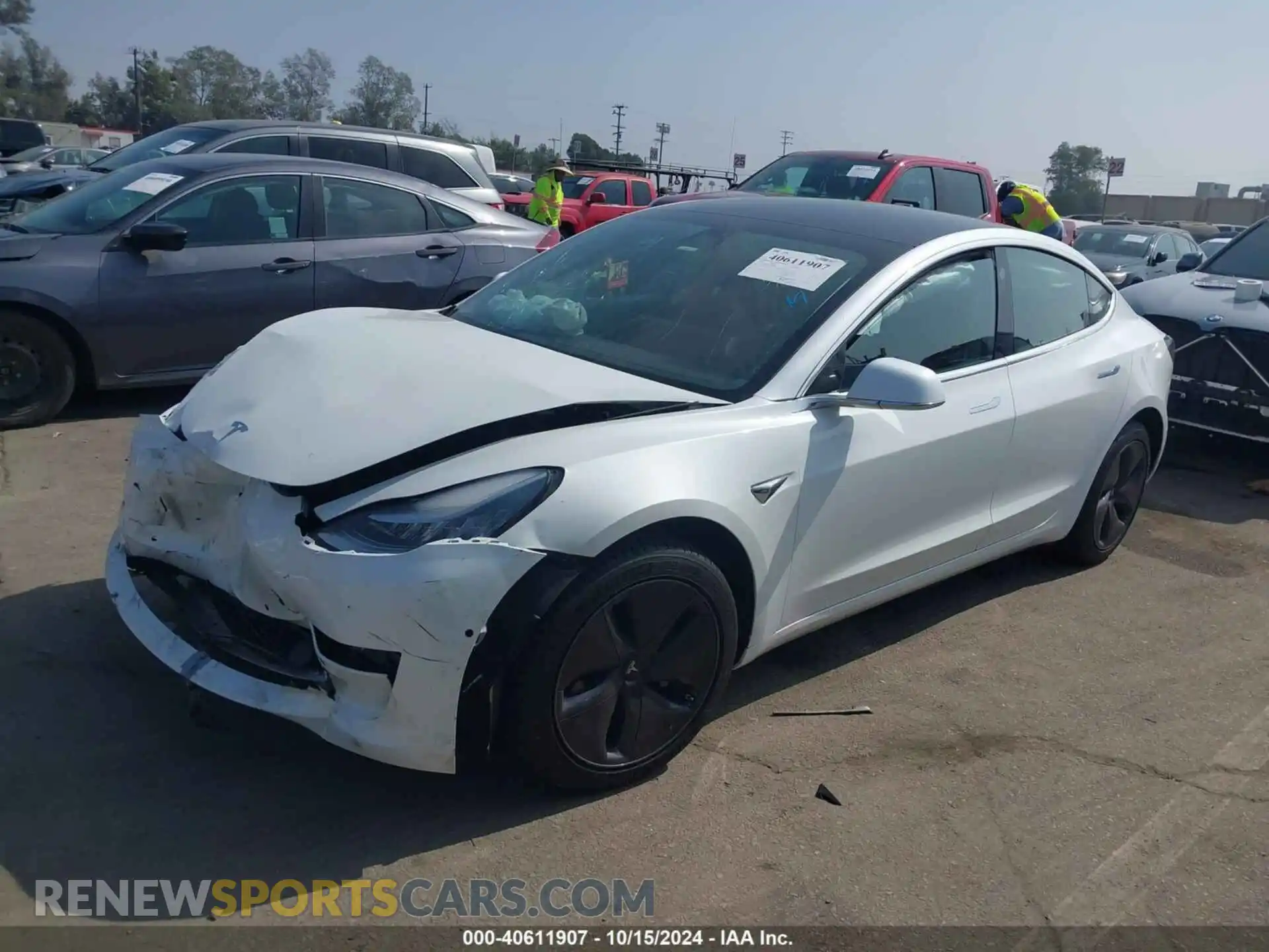 2 Photograph of a damaged car 5YJ3E1EA8LF613060 TESLA MODEL 3 2020