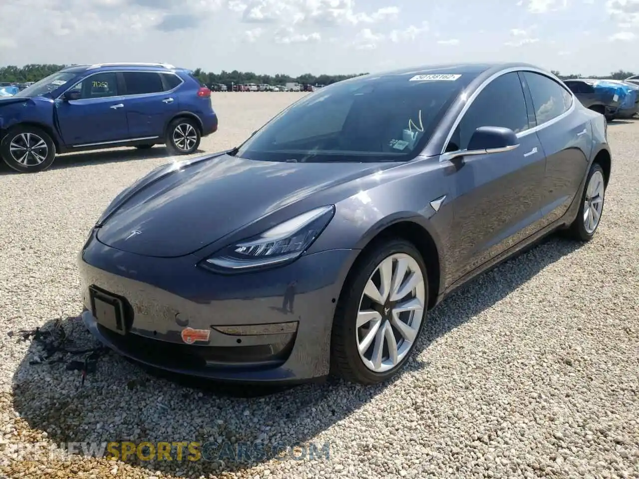 2 Photograph of a damaged car 5YJ3E1EA8LF616055 TESLA MODEL 3 2020